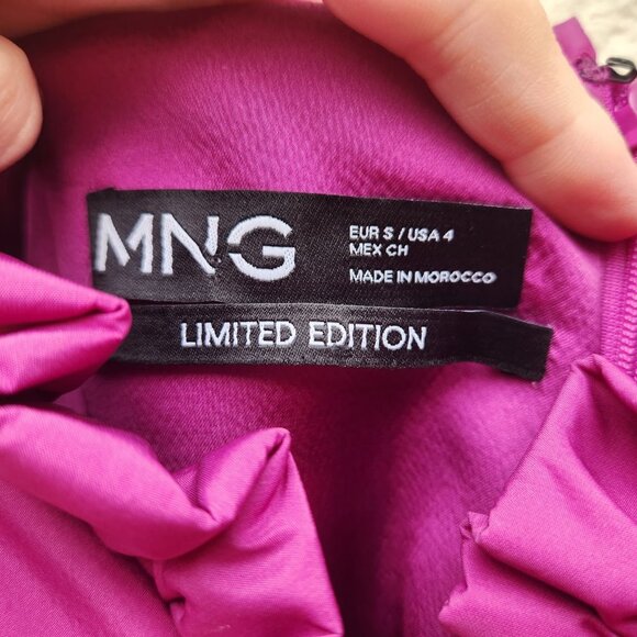 MNG Limited Edition Puffed Sleeves Short Dress - Picture 10 of 11